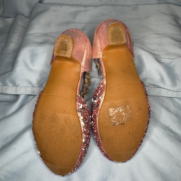 Pink Glitter Girls Party Shoes – Size 2 (Youth) - Picture 6 of 6